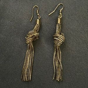 Gold plated dangling earrings